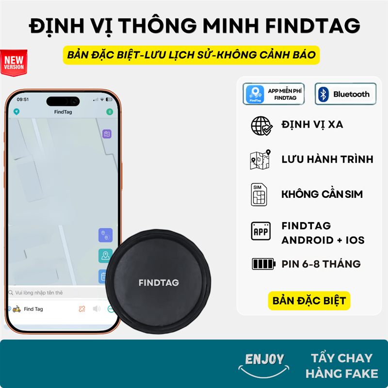 Định vị Smart Find Tag – bản đặc biệt, lưu lịch sử